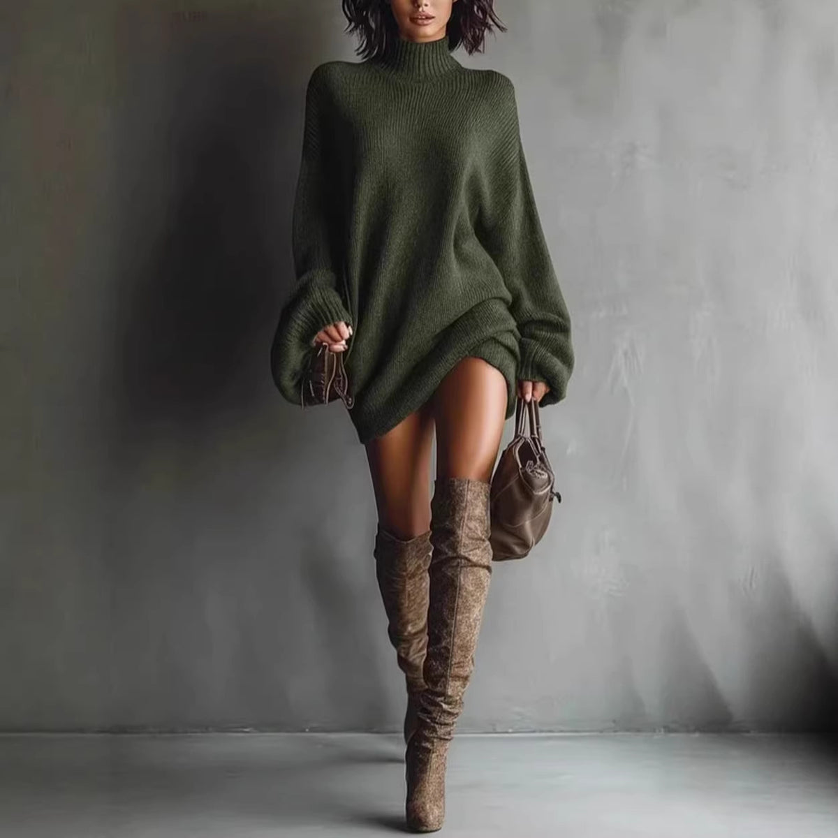 Vestido jersey de punto oversize – foto 3