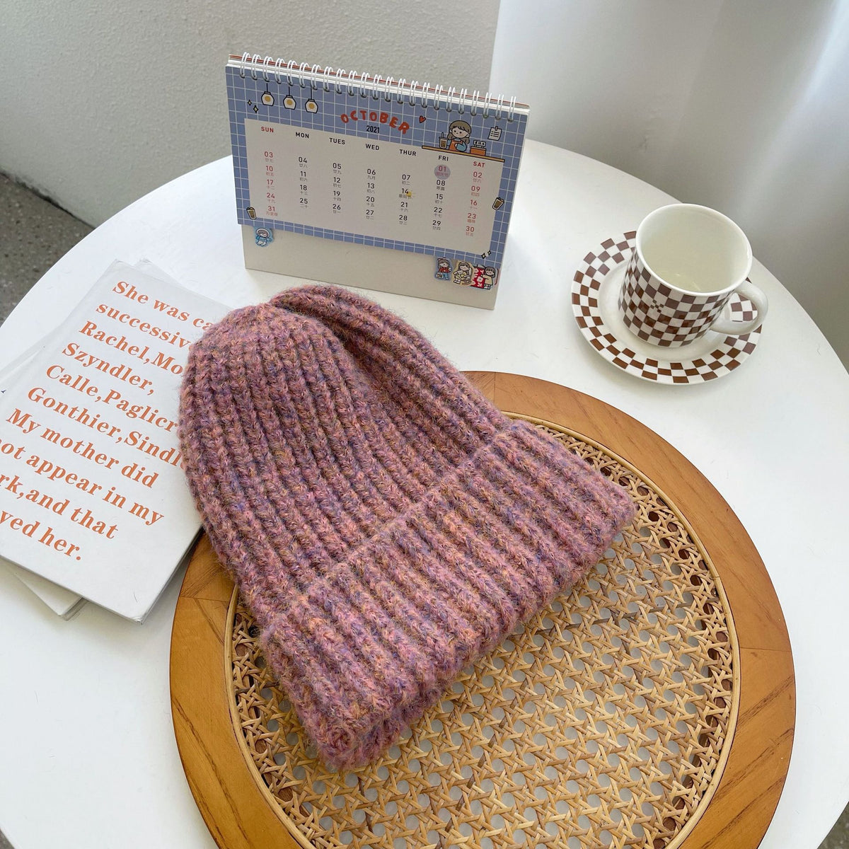 Gorro de canalé grueso jaspeado – foto 3