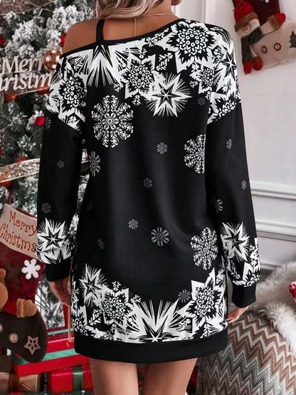 Vestido de punto navideño con copos de nieve – foto 2