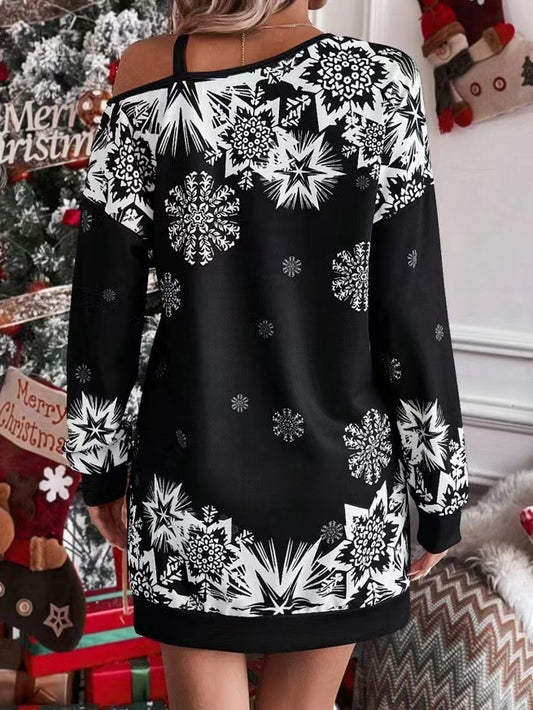 Vestido de punto navideño con copos de nieve – foto 2