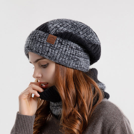 Conjunto de gorro bicolor y braga – foto 2