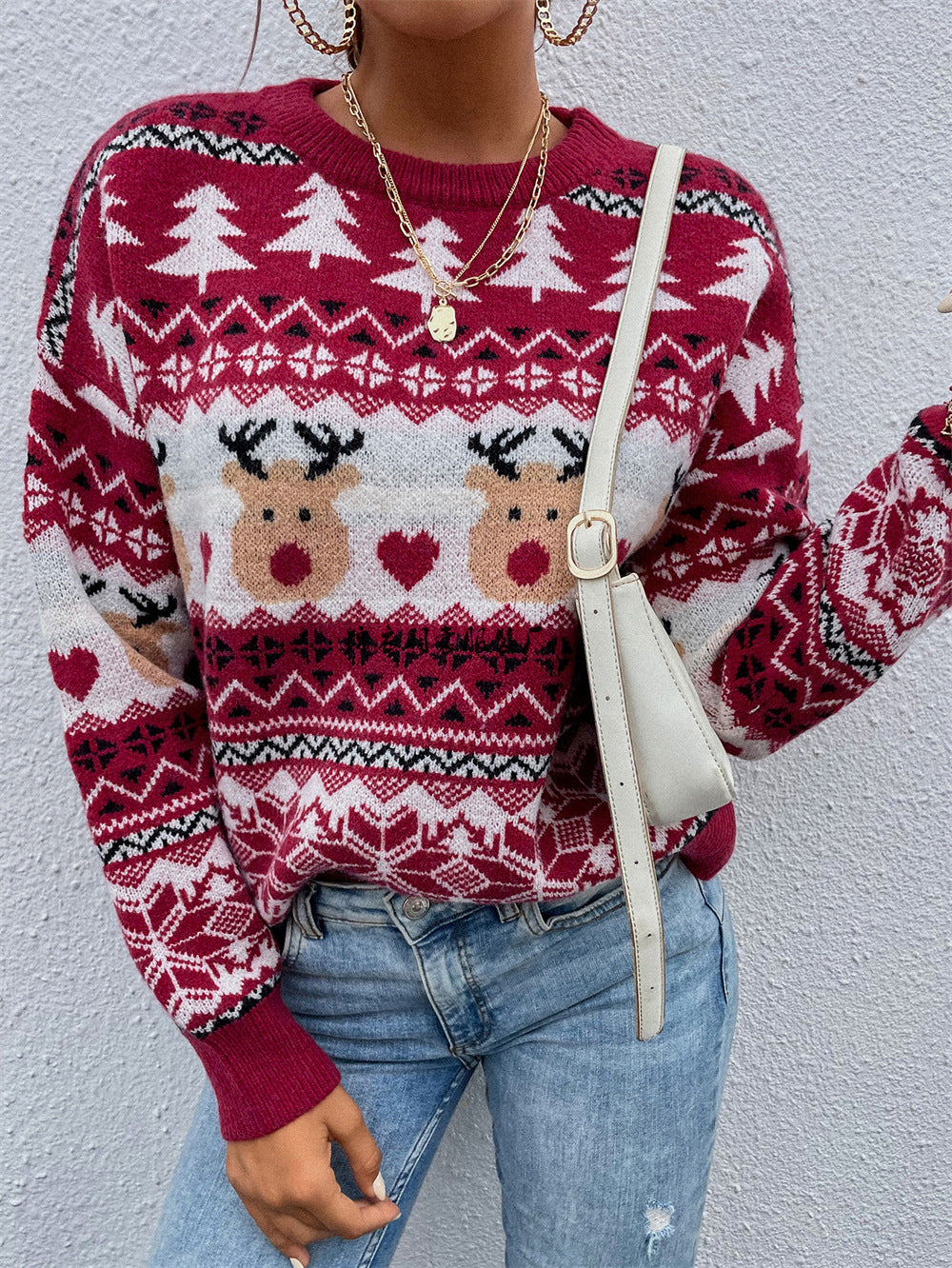 Jersey navideño nórdico rojo – foto 7