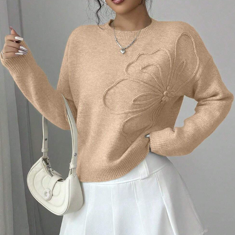 Jersey de cuello redondo con flores – foto 9
