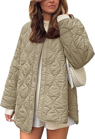 Chaqueta acolchada oversize sin cuello – foto 10