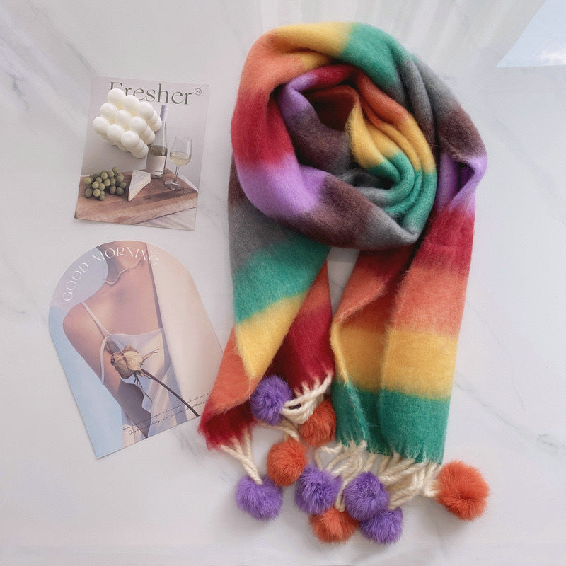Bufanda multicolor efecto mohair – foto 6
