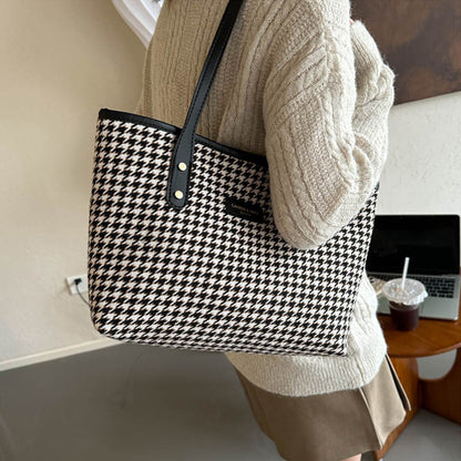Bolso tote de pata de gallo