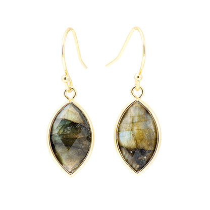 Pendientes de piedra natural en forma de lágrima – foto 3
