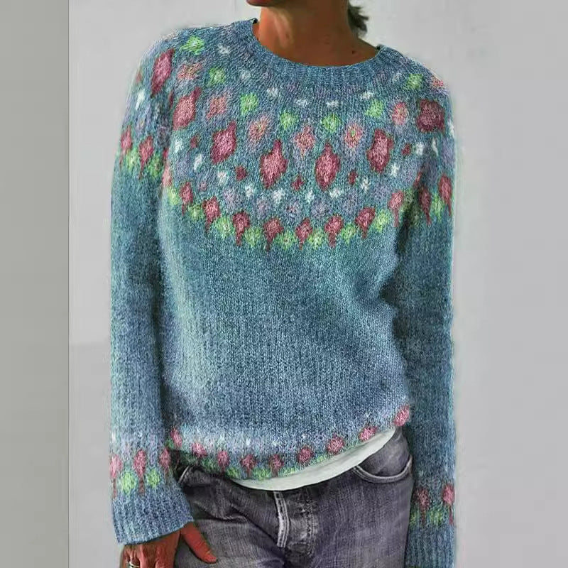 Jersey jacquard nórdico de cuello redondo – foto 3