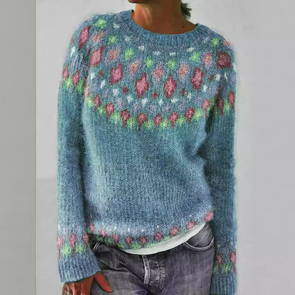 Jersey jacquard nórdico de cuello redondo – foto 3
