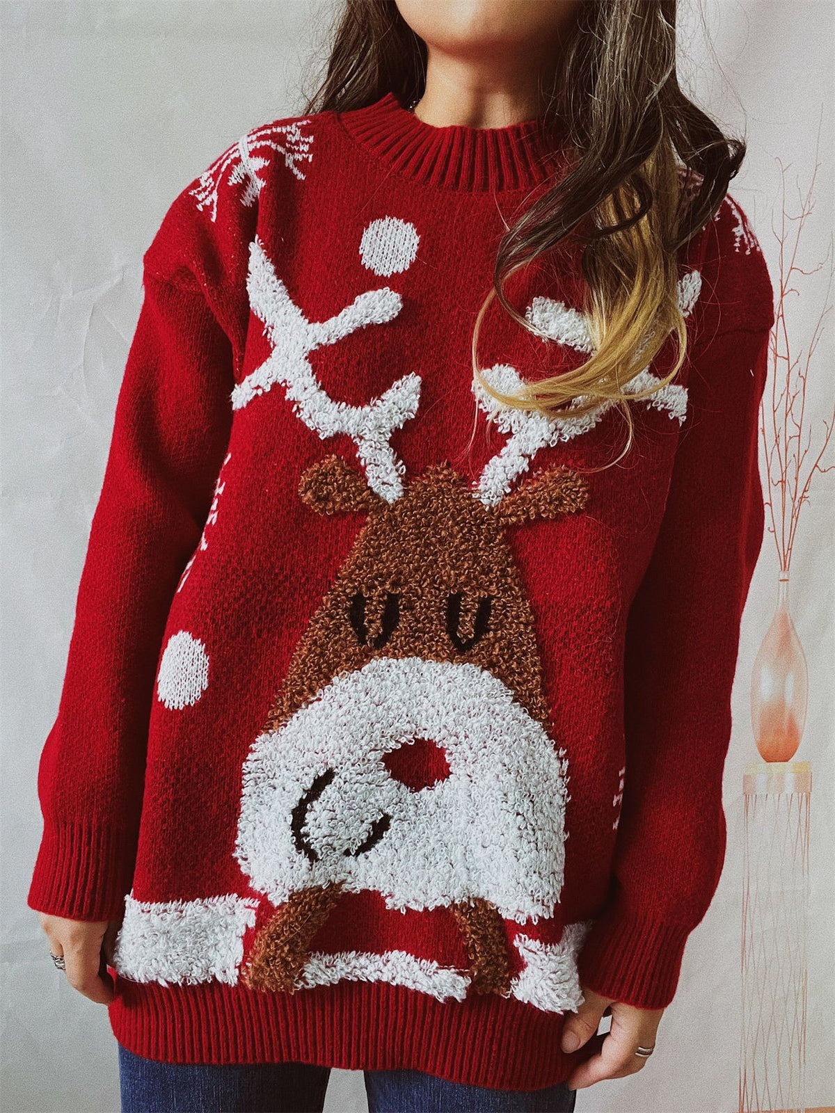 Jersey navideño de reno de pelo – foto 3