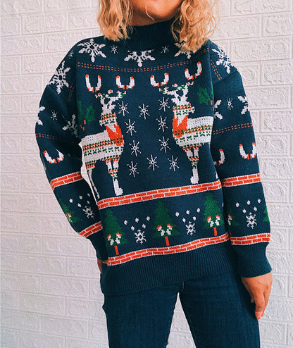 Jersey navideño de alce, copos y abeto – foto 4
