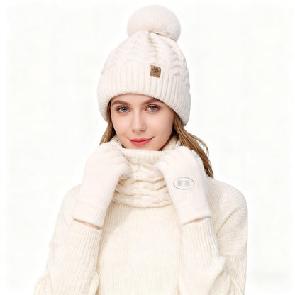 Conjunto de gorro, braga y guantes de punto – foto 3