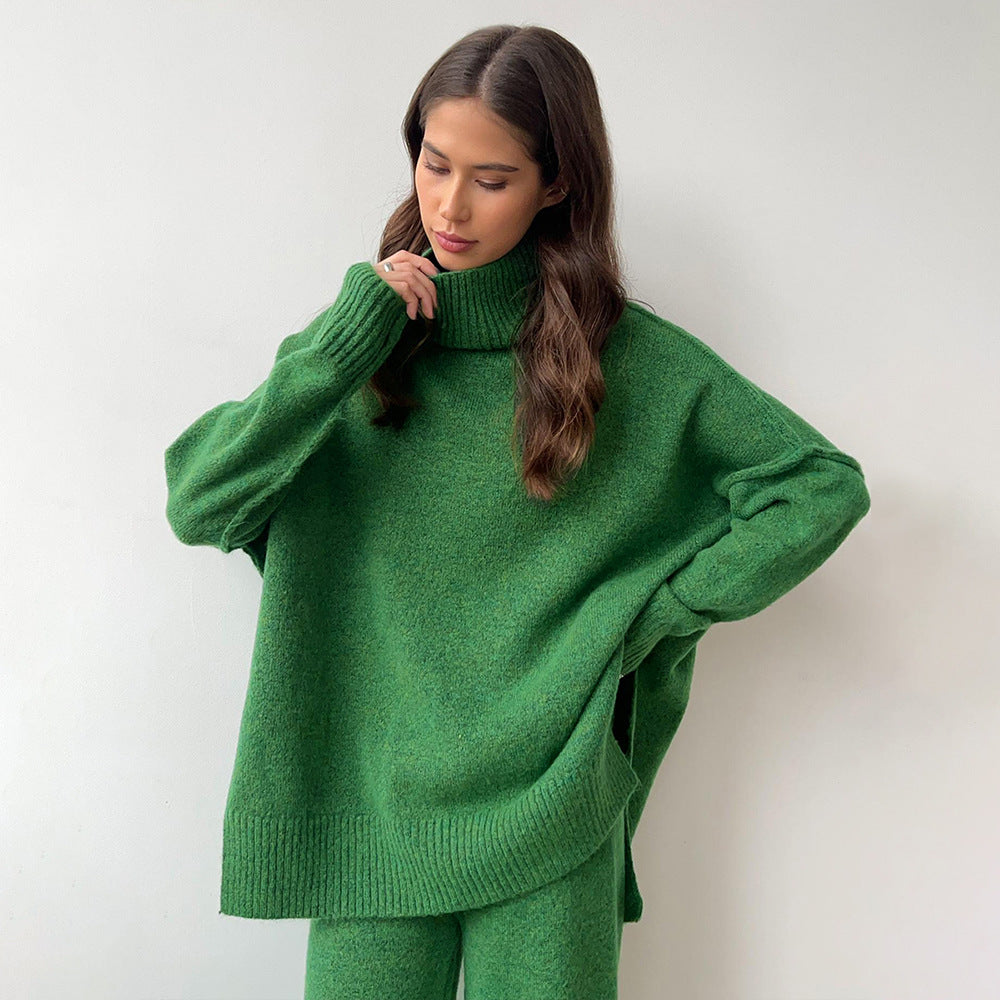 Conjunto de punto grueso jersey y pantalón – foto 4