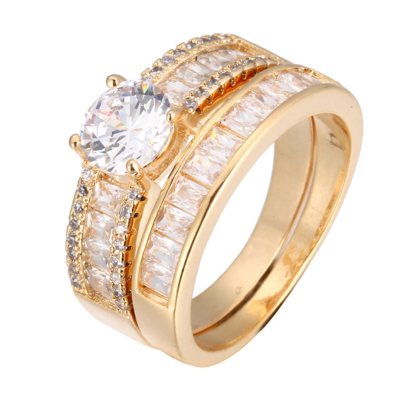 Set de anillo solitario y alianza – foto 4