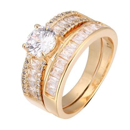 Set de anillo solitario y alianza – foto 4