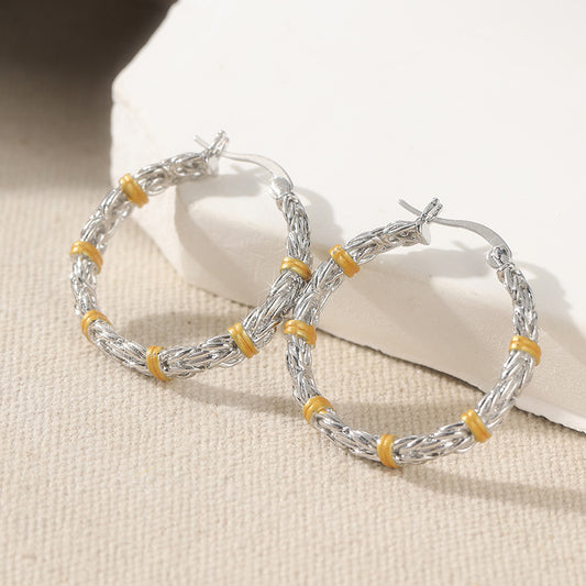 Aros trenzados bicolor – foto 2