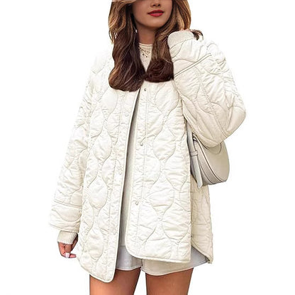 Chaqueta acolchada oversize sin cuello – foto 3
