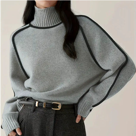 Jersey de cuello alto con ribete en contraste – foto 15