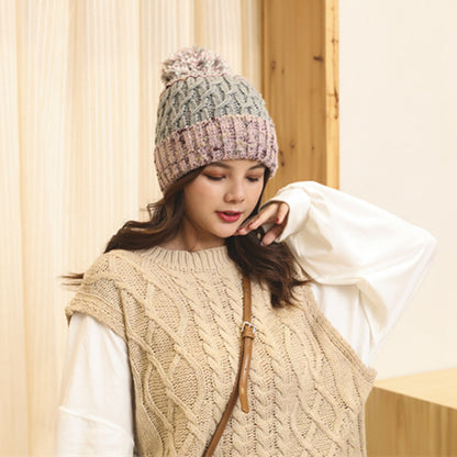 Gorro con pompón en bloques de color – foto 8